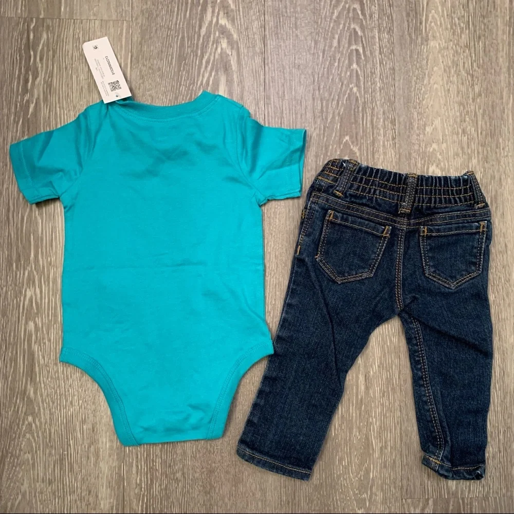 OshKosh B’gosh & Garanimals Baby Boy‎ Jeans and Shirt Combo Size 3-6 Months NWT